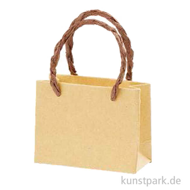 Artikelbild 1 des Artikels “Mini Papiertasche, Natur, 4 x 1,5 x 3 cm, 2 Stk. “