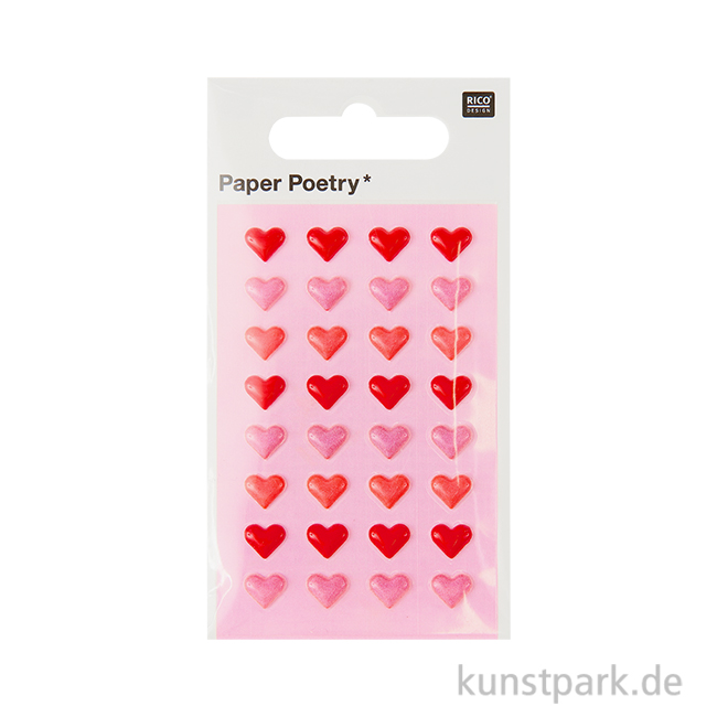 Artikelbild 1 des Artikels “Mini Puffy Sticker - Herzen, 1 Bogen, 6 x 10 cm “