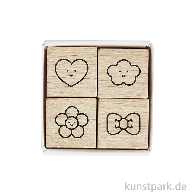 Artikelbild 1 des Artikels “Mini Stempelset - Chingu, 4 Holzstempel, 3 x 3 x 3 cm “