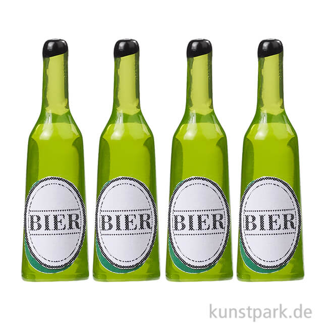 Artikelbild 1 des Artikels “Miniatur Bierflaschen, 3,5 x 1 cm, 4 Stück “