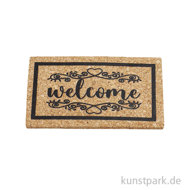 Artikelbild 1 des Artikels “Miniatur Fußmatte, Kork, 2 Stück, 5,5 x 3,5 cm “