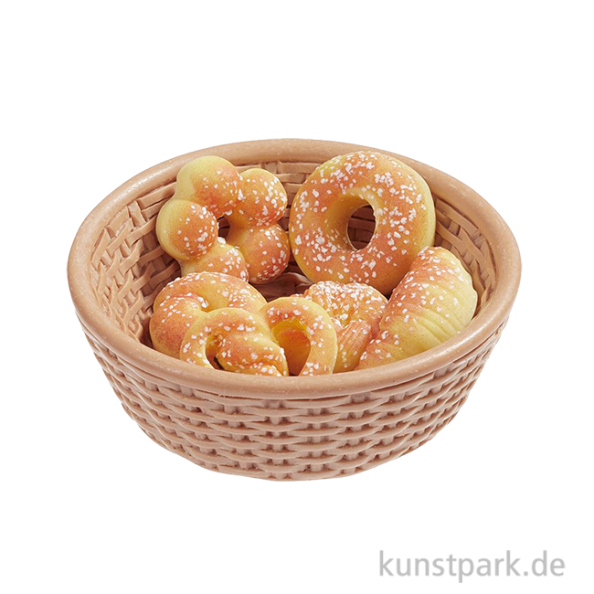 Artikelbild 1 des Artikels “Miniatur Gebäck-Korb, 7-teilig, 4,5 x 1,5 cm “