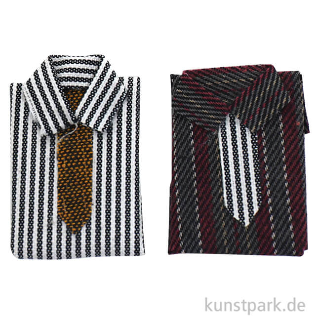 Artikelbild 1 des Artikels “Miniatur Hemden mit Krawatte, 2 x 3,5 cm, 2 Stück “