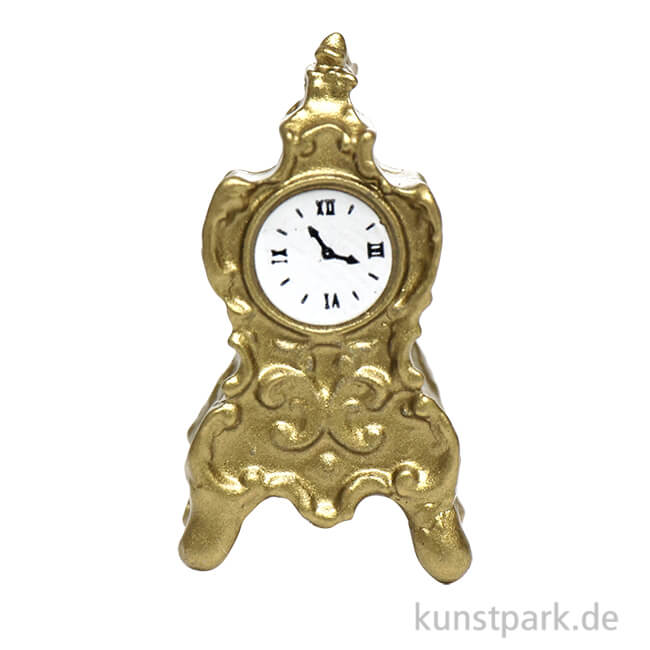 Artikelbild 1 des Artikels “Miniatur Kaminuhr, Gold, 1,5 x 0,9 x 2,8 cm “