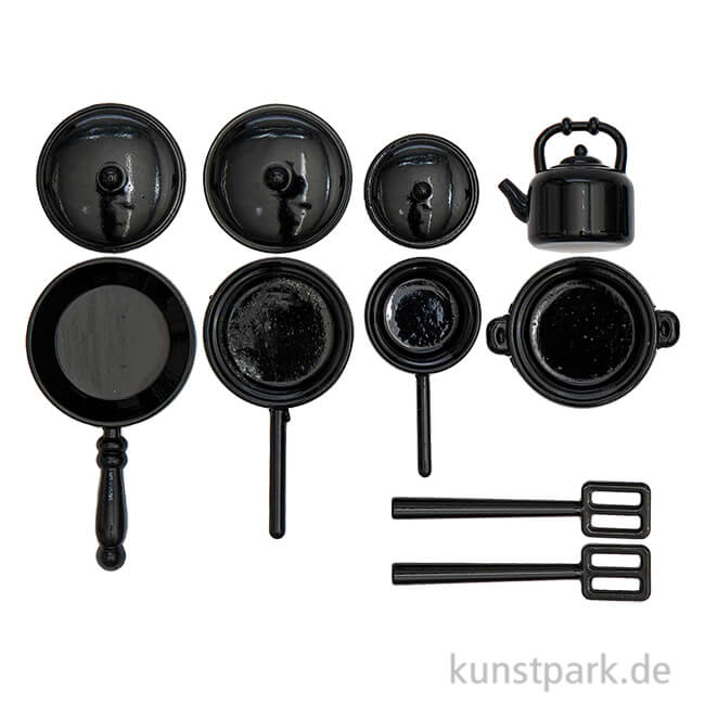 Artikelbild 1 des Artikels “Miniatur Kochutensilien, Schwarz, 7-teilig “