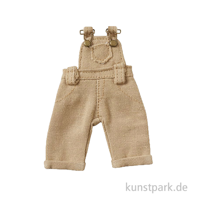 Artikelbild 1 des Artikels “Miniatur Latzhose, Beige, 8,5 x 4 cm “