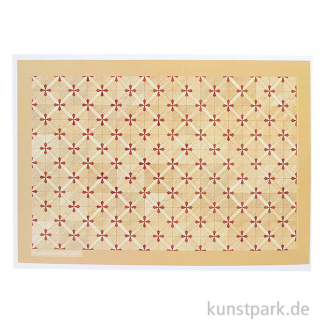 Artikelbild 1 des Artikels “Miniatur Parkett Kreuzmuster PVC, 27 x 18 cm “