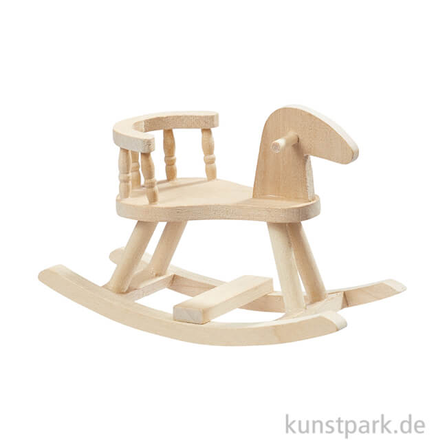 Artikelbild 1 des Artikels “Miniatur Schaukelpferd, Holz, 6 cm “