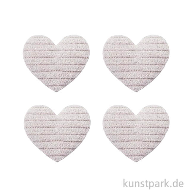 Artikelbild 1 des Artikels “Miniatur Stoffherz, Hellgrau, 3,5 cm, 4 Stück “