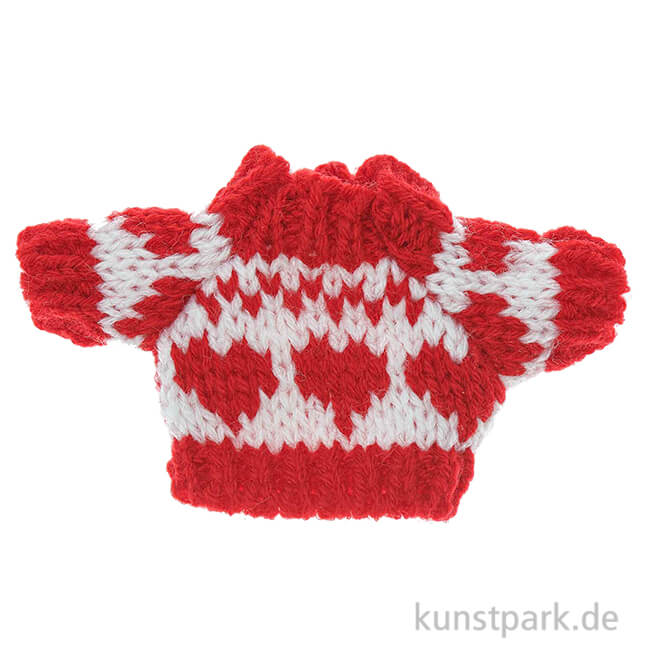 Artikelbild 1 des Artikels “Miniatur Strickpullover Rot-Weiß “