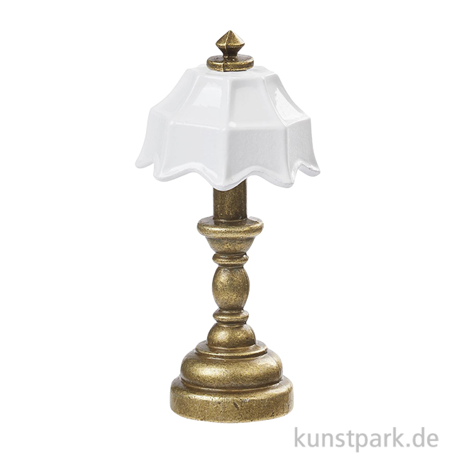 Artikelbild 1 des Artikels “Miniatur Tischlampe, Messing Weiß, 2 x 4,3 cm “