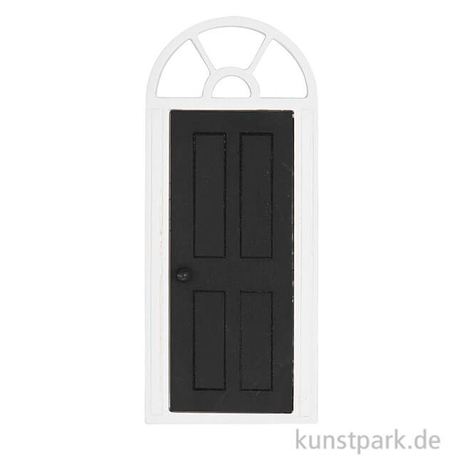 Artikelbild 1 des Artikels “Miniatur Tür mit Bogen, Schwarz-Weiß, 10 x 23,8 cm “