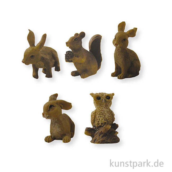 Artikelbild 1 des Artikels “Miniatur Waldtiere, 2,2 cm, 5 Stück sortiert “