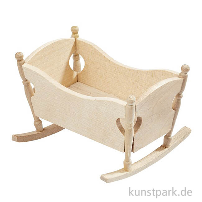 Artikelbild 1 des Artikels “Miniatur Wiege, Holz, 8 x 7 x 5,5 cm “