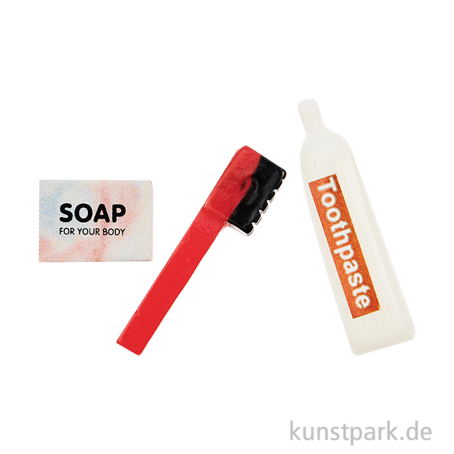 Artikelbild 1 des Artikels “Miniatur Zahnpflegeset, 3-teilig “