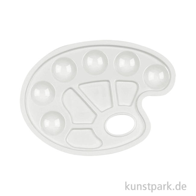 Artikelbild 1 des Artikels “Mischpalette aus Kunststoff, Oval mit Griffloch, 10 Mischmulden “