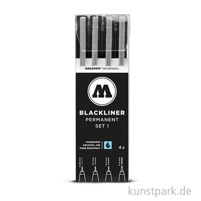 Artikelbild 1 des Artikels “Molotow BLACKLINER Set 1 mit 4 Finelinern “