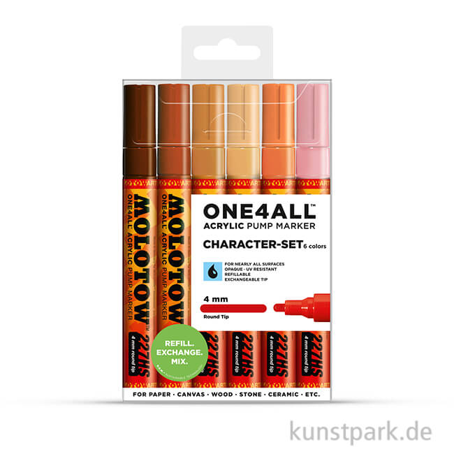 Artikelbild 1 des Artikels “Molotow ONE4ALL Marker - 227HS Character Set 6er “