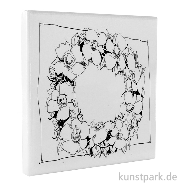 Artikelbild 1 des Artikels “Motiv-Keilrahmen Color Sketch Blumenkranz, 20 x 20 cm “