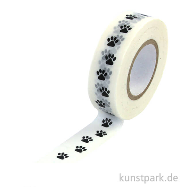 Artikelbild 1 des Artikels “Motiv-Klebeband Washi Tape - Pfotenabdrücke, 15 mm, Rolle 15m “