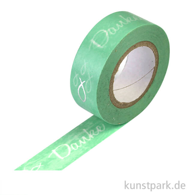 Artikelbild 1 des Artikels “Motiv-Klebeband Washitape - Danke aqua, 15 mm, 10 m Rolle “