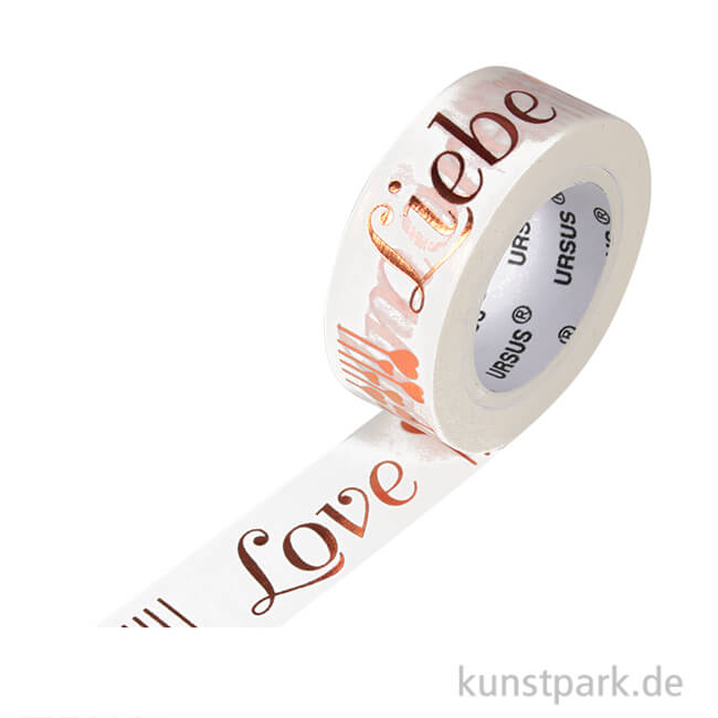 Artikelbild 1 des Artikels “Motiv-Klebeband Washitape - Liebe kupfer, 15 mm, 10 m “