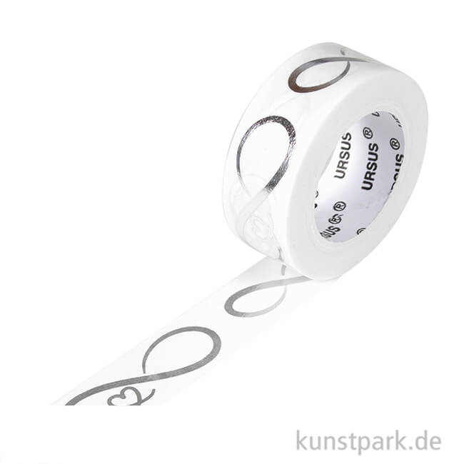 Artikelbild 1 des Artikels “Motiv-Klebeband Washitape - Unendlichkeit silber, 15 mm, 10 m “