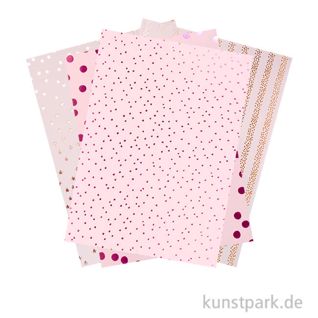Artikelbild 1 des Artikels “Motivpapier Block - Metallisch Roségold, 20 Blatt “