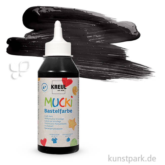 Artikelbild 1 des Artikels “MUCKI Bastelfarbe für Kinder 250 ml | Schwarz“