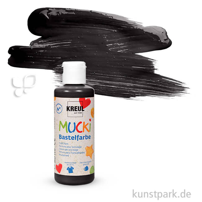Artikelbild 1 des Artikels “MUCKI Bastelfarbe für Kinder 80 ml | Schwarz“