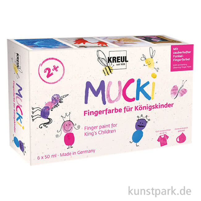 Artikelbild 1 des Artikels “MUCKI Fingerfarben Set für Königskinder, 6 x 50 ml “