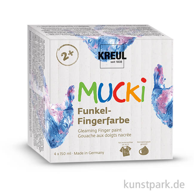 Artikelbild 1 des Artikels “MUCKI Funkel-Fingerfarbe Set 4 x 150 ml “