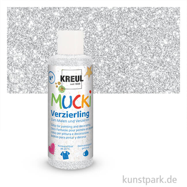 Artikelbild 1 des Artikels “MUCKI Verzierlinge, 80 ml Glitzersilber“