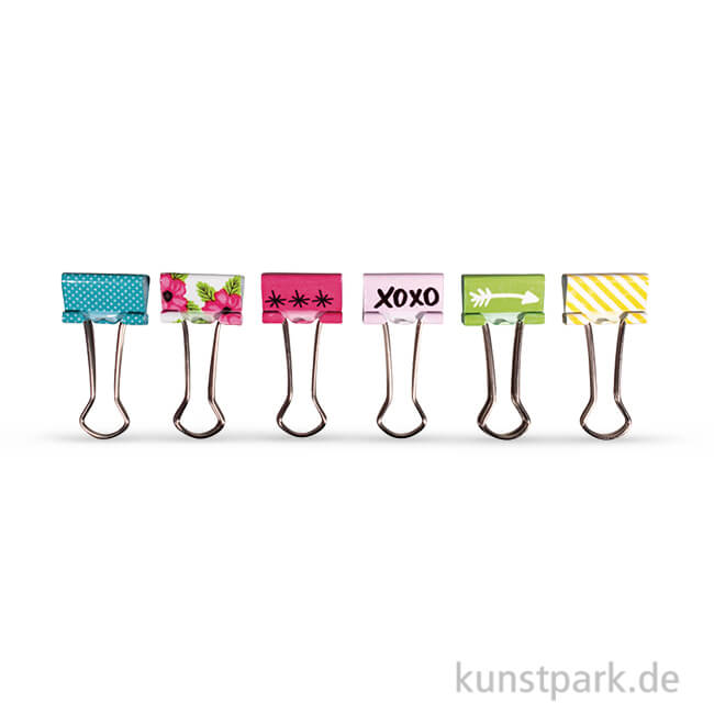Artikelbild 1 des Artikels “My Planner - Binder Clips - Happy, 2 cm, 6 Stück sortiert “