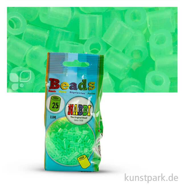 Artikelbild 1 des Artikels “NABBI Bügelperlen - 1100 Stück, 5x5 mm 2,5 mm | Neongrün“