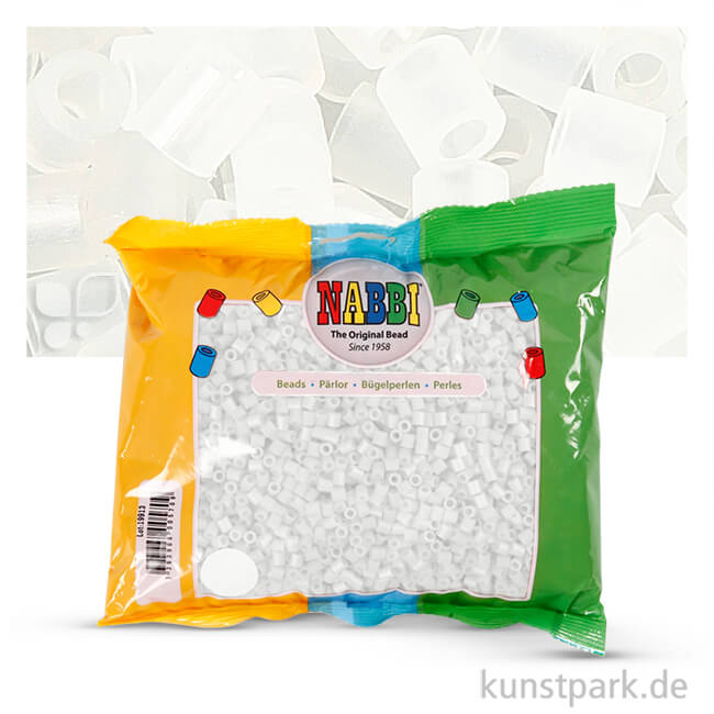 Artikelbild 1 des Artikels “NABBI Bügelperlen - 6000 Stück, 5x5 mm 2,5 mm | Transparent Weiß“