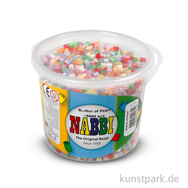 Artikelbild 1 des Artikels “NABBI Bügelperlen - Perlmuttfarben, 5x5 mm 5.000 Stück“