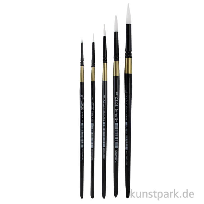 Artikelbild 1 des Artikels “Öl- und Acrylmalpinselset A160, 5 runde Pinsel “