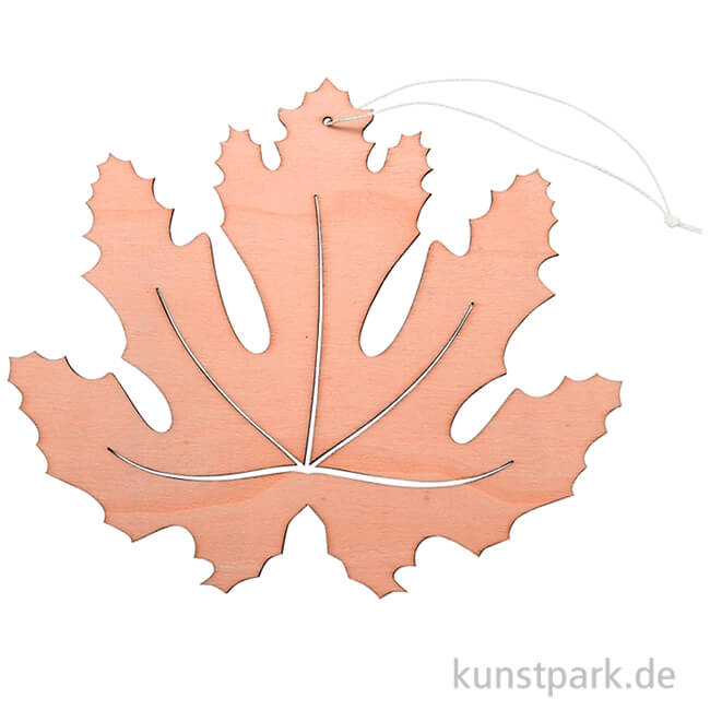 Artikelbild 1 des Artikels “Oranges Ahornblatt aus Holz mit Hänger, Breite 20 cm “