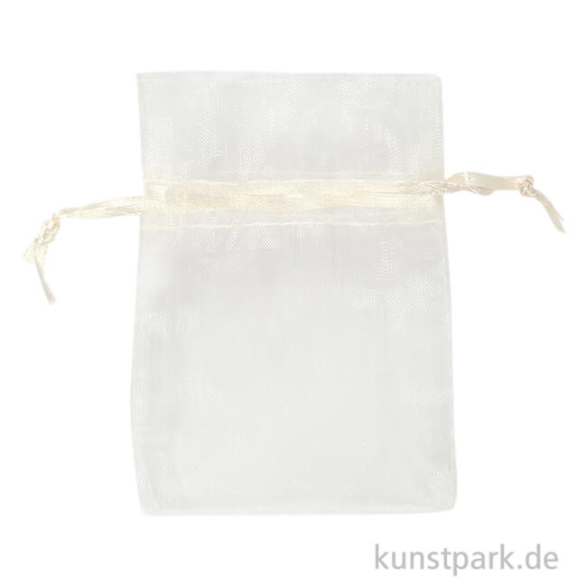 Artikelbild 1 des Artikels “Organza-Beutel, 7x10 cm, 10 Stück - creme “