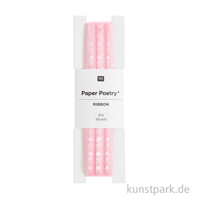 Artikelbild 1 des Artikels “Organzaband - Rosa Irisierend, 16 mm x 3 Meter “