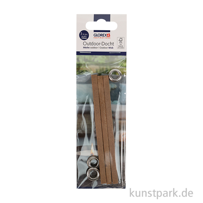 Artikelbild 1 des Artikels “Outdoor Docht für Kerzen, 3 Stück, 6 x 6 x 120 mm “