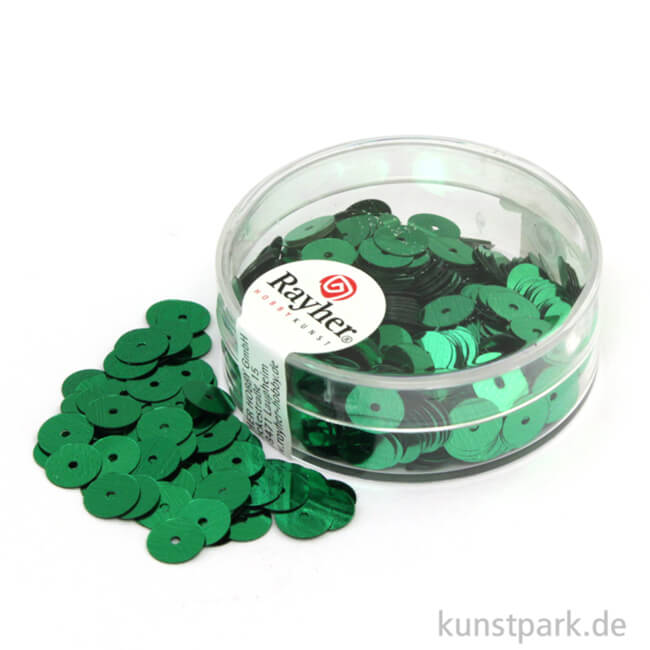 Artikelbild 1 des Artikels “Pailletten Glatt - 6 mm - 6 g Dose Farbe | Blaugrün“
