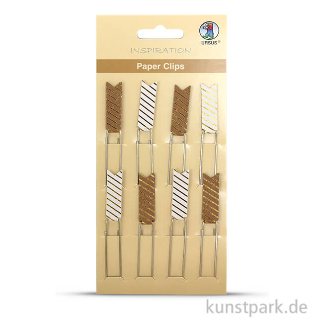 Artikelbild 1 des Artikels “Paper Clips - Streifen, 8 Stück sortiert Gold“