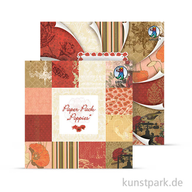 Artikelbild 1 des Artikels “Paper Pack - Poppies, 24 Blatt, 190 g “