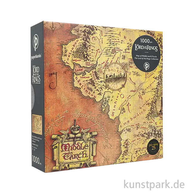 Artikelbild 1 des Artikels “PAPERBLANKS Puzzle - Herr der Ringe, Karte von Mittelerde, 1000 Teile “