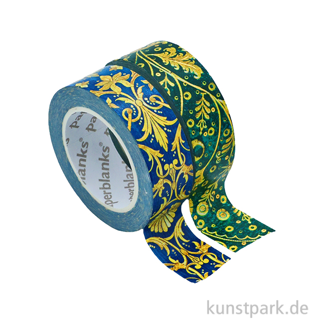 Artikelbild 1 des Artikels “PAPERBLANKS Washi Tape Set, 2 x 10m - Smaragdblume, Seidenhimmel “