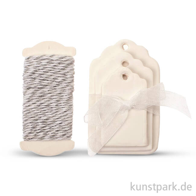 Artikelbild 1 des Artikels “Papier-Etiketten und Band, 15 Stk - Weiß “