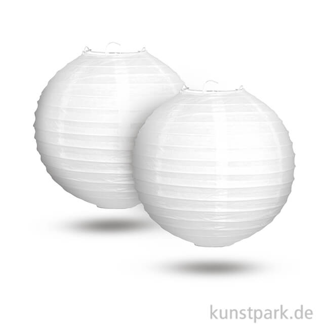 Artikelbild 1 des Artikels “Papierlampion mit Metallgestell, Durchmesser 20 cm, 2 Stück - weiß “