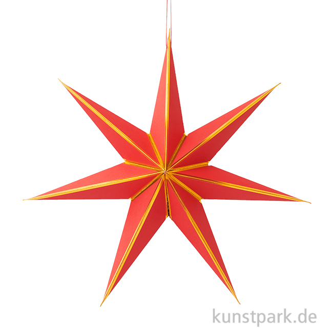 Artikelbild 1 des Artikels “Papierstern zum Aufhängen, Rot Gold, Durchmesser 45 cm “